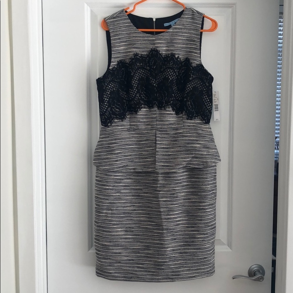 New Antonio Melani light tweed dress